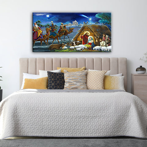 Holy Family With Three Kings Jesus Wall Painting