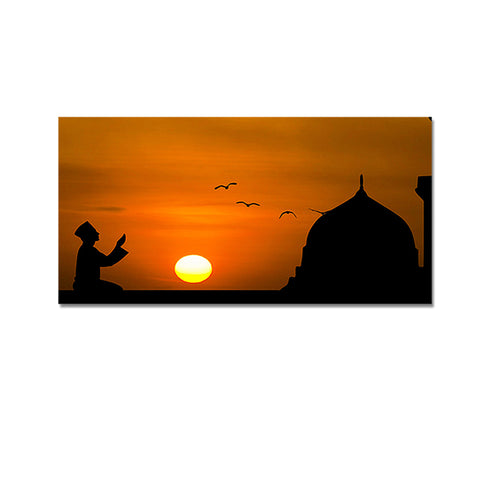 Muslim Man Praying Duas Islamic Canvas Wall Painting