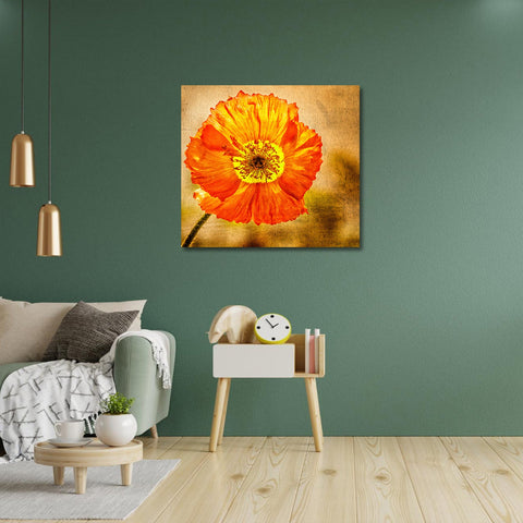 An Exotic Orange Flower Painting Brings the Sunshine Indoors