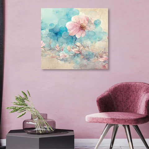 A Pink Flower Painting Where Color Creates a Mesmerizing Melody