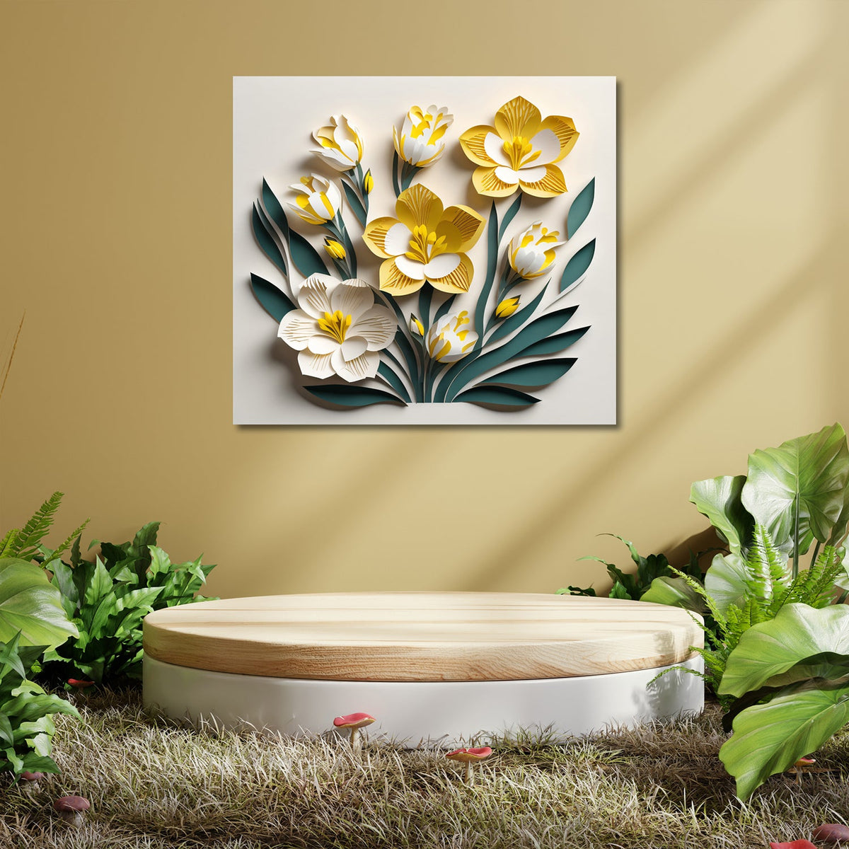 The Enduring Elegance of Yellow and White Flowers Artwork