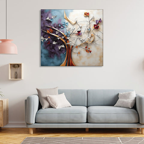 A Symphony of Color: The Mesmerizing Beauty of a Vibrant Tree Canvas Artwork