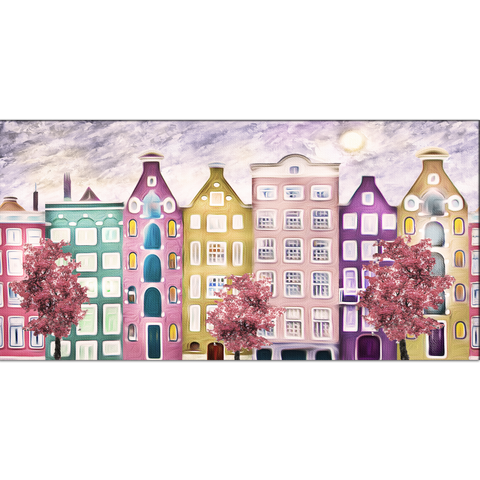 Abstract Street of Amsterdam Canvas Print Wall Painting