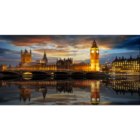 Big Ben Clock Tower Modern Art Canvas Wall Painting