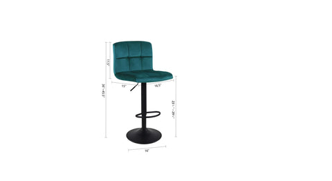 Green Color Neo Swiel Adjustable Bar Stool