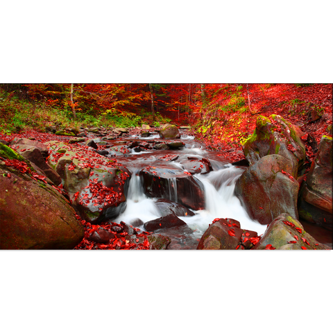 Waterfall and Stone Canvas Print Wall Painting