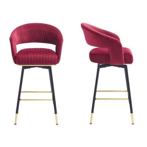 Burgundy Mixoy Bar Stool