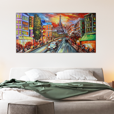 Eiffel Tower Modern Art Canvas Print Wall Painting