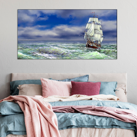 Abstract Ship Canvas Print Wall Painting