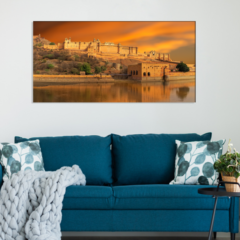 Amer With Sunset Canvas Print Wall Painting