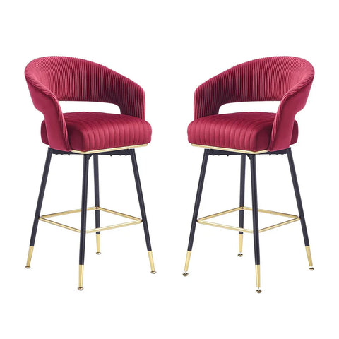 Burgundy Mixoy Bar Stool