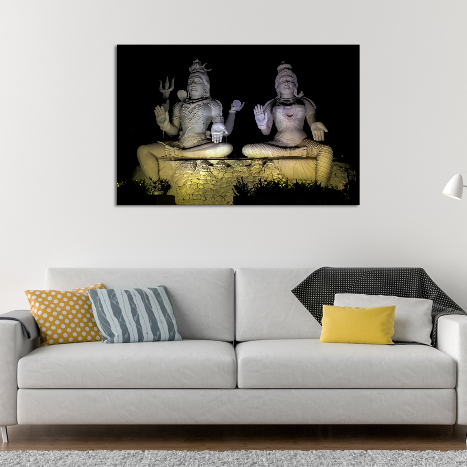 lord Shiva and Parvati canvas for home decor