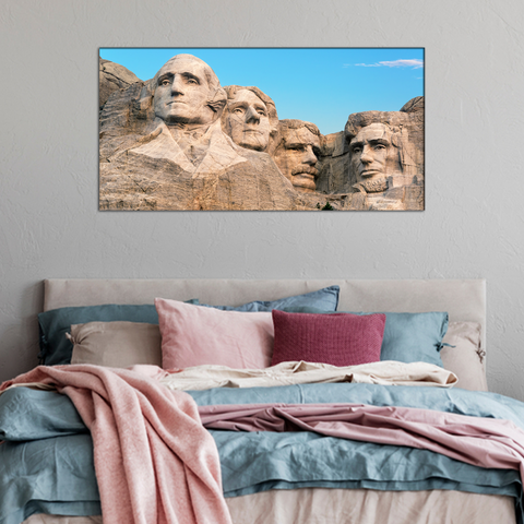 Abstract Mount Rushmore Canvas Print Wall Painting