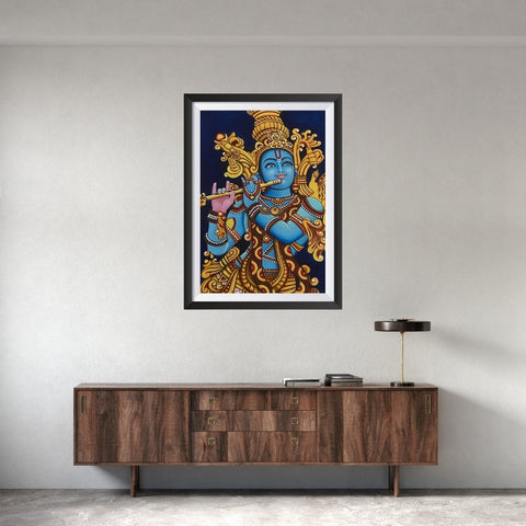 Shri Krishna Kalamkari Art in WALL Frame