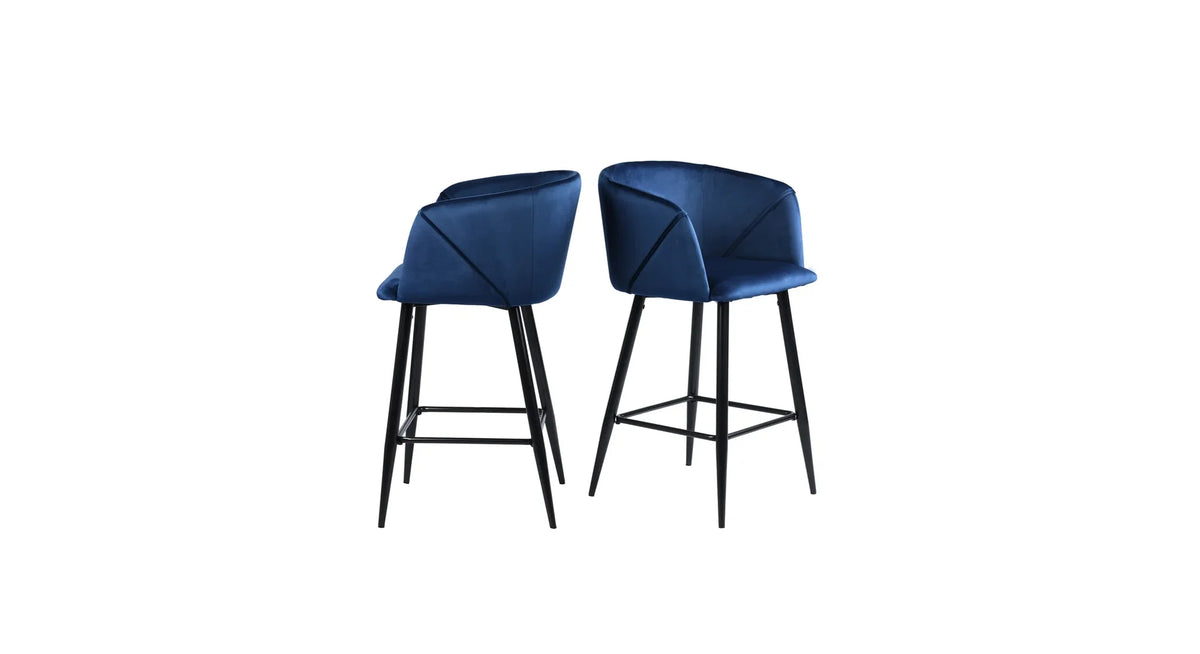 Blue Color Clea Counter Stool