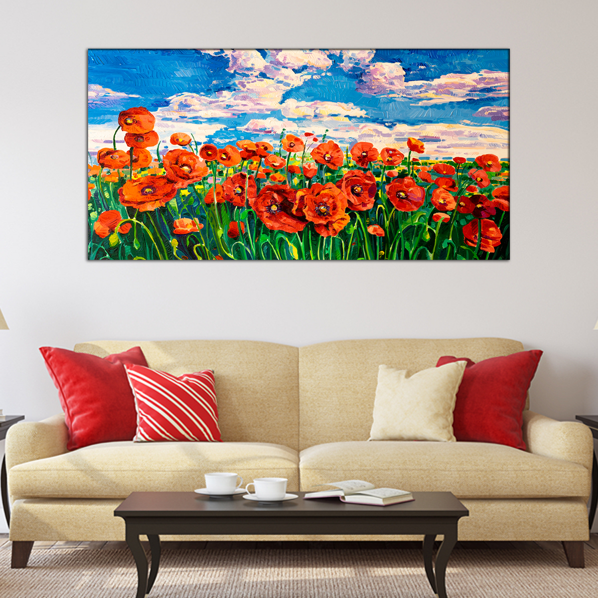 Red Flower Canvas Print Wall Painting