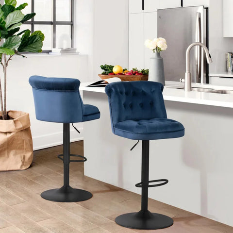 Blue Color Cellan Swiel Adjustable Bar Stool