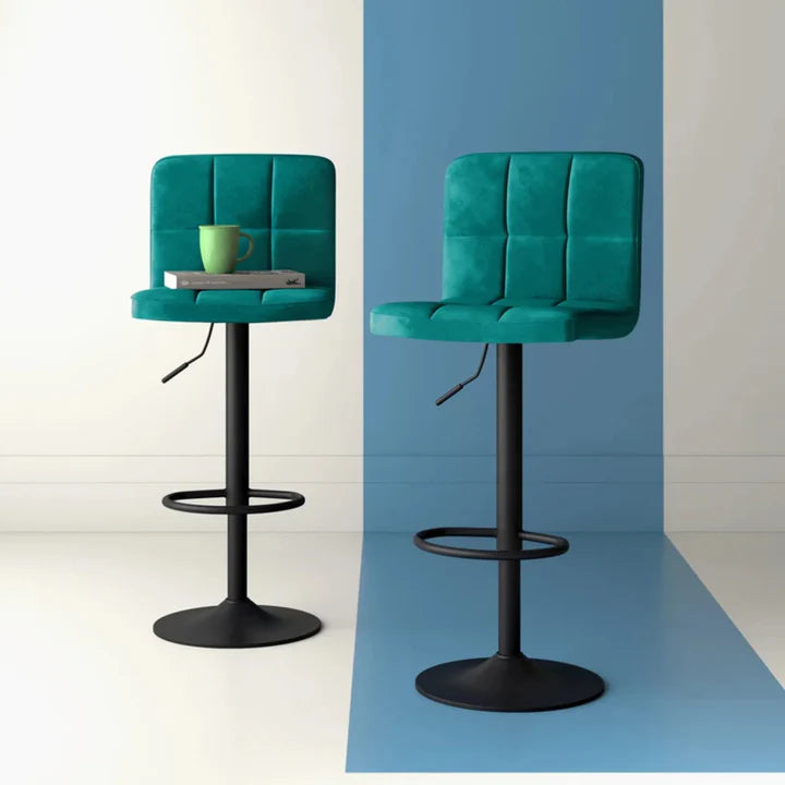 Green Color Neo Swiel Adjustable Bar Stool