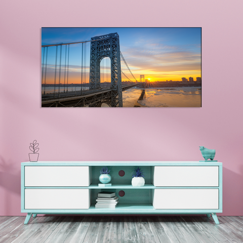 Bridge and Sunset Canvas Print Wall Painting