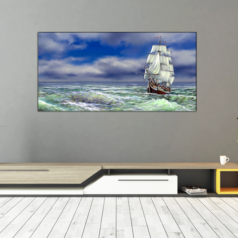 Abstract Ship Canvas Print Wall Painting