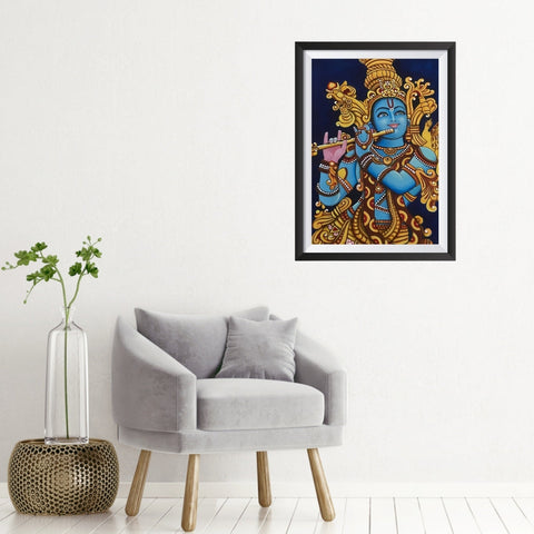 Shri Krishna Kalamkari Art in WALL Frame