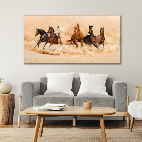 Horses Running Premium Quality Wall Painting