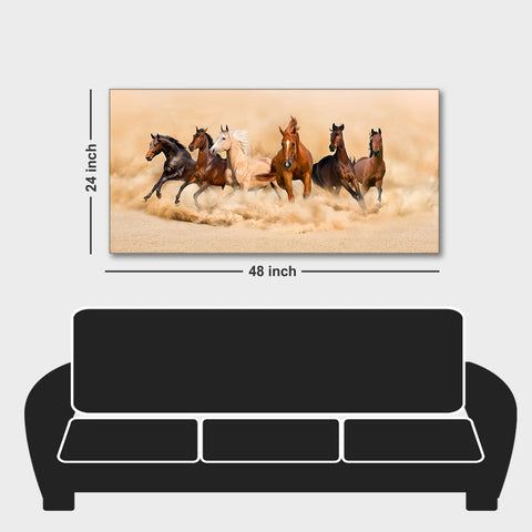 Horses Running Premium Quality Wall Painting