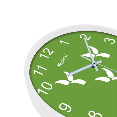 Olive Tree Wall Clock 12" Decorative Latest Plastic Wall Clock TIK-Tok Movement Classic Clock Battery Operated Round Easy to Read for Room/Home/Kitchen/Bedroom/Office/School - 9150