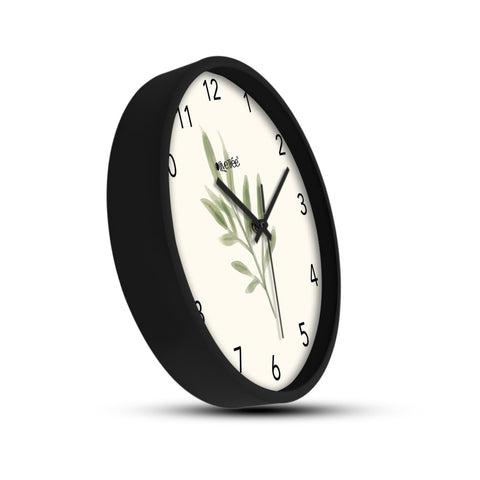 Olive Tree Wall Clock 12" Decorative Latest Plastic Wall Clock TIK-Tok Movement Classic Clock Battery Operated Round Easy to Read for Room/Home/Kitchen/Bedroom/Office/School - 9154