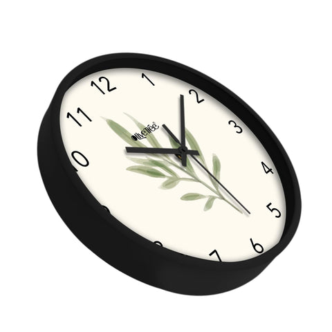 Olive Tree Wall Clock 12" Decorative Latest Plastic Wall Clock TIK-Tok Movement Classic Clock Battery Operated Round Easy to Read for Room/Home/Kitchen/Bedroom/Office/School - 9154