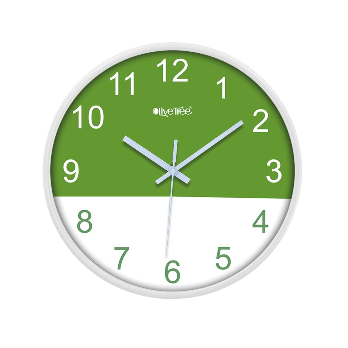 Olive Tree Wall Clock 12" Decorative Latest Plastic Wall Clock TIK-Tok Movement Classic Clock Battery Operated Round Easy to Read for Room/Home/Kitchen/Bedroom/Office/School - 9151