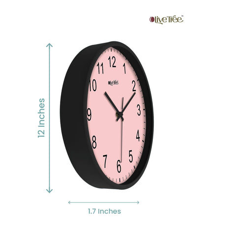 Olive Tree Wall Clock 12" Decorative Latest Plastic Wall Clock TIK-Tok Movement Classic Clock Battery Operated Round Easy to Read for Room/Home/Kitchen/Bedroom/Office/School - 9148