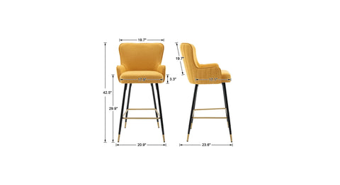 Yellow Color Nolen Bar Stool