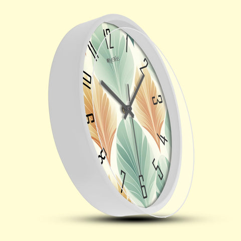 Olive Tree Wall Clock 12" Decorative Latest Plastic Wall Clock TIK-Tok Movement Classic Clock Battery Operated Round Easy to Read for Room/Home/Kitchen/Bedroom/Office/School - 9246