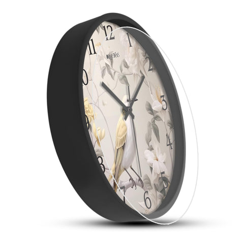 Olive Tree Wall Clock 12" Decorative Latest Plastic Wall Clock TIK-Tok Movement Classic Clock Battery Operated Round Easy to Read for Room/Home/Kitchen/Bedroom/Office/School - 9275