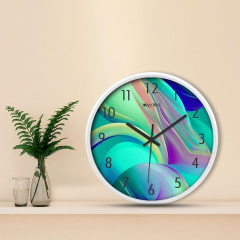 Olive Tree Wall Clock for Living Room, Home, Bedroom Walls, Kitchen, Office, Round Shape Designer Plastic Wall Clock for Home Decor, 12- inch,30 x 30 cm -9328