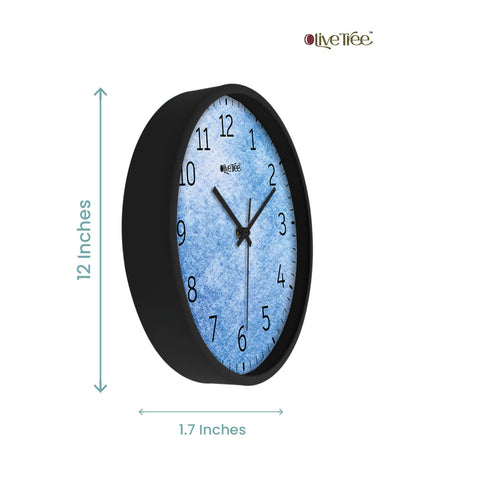 Olive Tree Wall Clock 12" Decorative Latest Plastic Wall Clock TIK-Tok Movement Classic Clock Battery Operated Round Easy to Read for Room/Home/Kitchen/Bedroom/Office/School - 9115