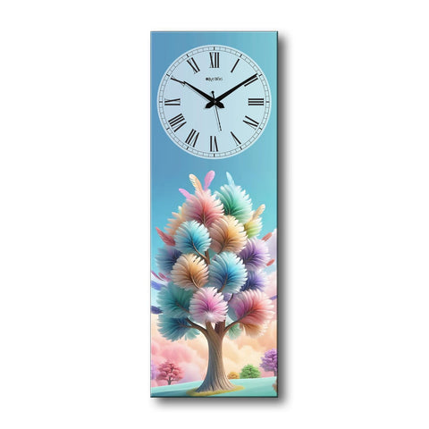 Olive Tree Wooden Wall Clock Decorative Latest Wall Clock TIK-Tok Movement Classic Clock Battery Operated Easy to Read for Room/Home/Kitchen/Bedroom/Office/School -1120