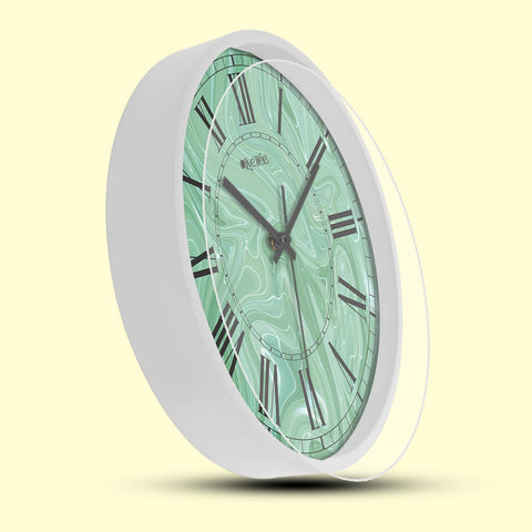 Olive Tree Wall Clock 12" Decorative Latest Plastic Wall Clock TIK-Tok Movement Classic Clock Battery Operated Round Easy to Read for Room/Home/Kitchen/Bedroom/Office/School - 9257