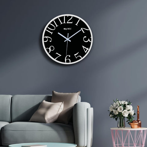 Olive Tree Wall Clock 12" Decorative Latest Plastic Wall Clock TIK-Tok Movement Classic Clock Battery Operated Round Easy to Read for Room/Home/Kitchen/Bedroom/Office/School - 9090