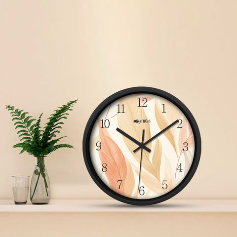 Olive Tree Wall Clock for Living Room, Home, Bedroom Walls, Kitchen, Office, Round Shape Designer Plastic Wall Clock for Home Decor, 12- inch,30 x 30 cm -9312