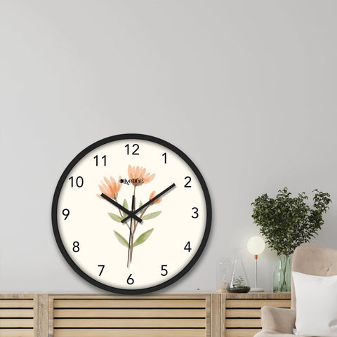 Olive Tree Wall Clock 12" Decorative Latest Plastic Wall Clock TIK-Tok Movement Classic Clock Battery Operated Round Easy to Read for Room