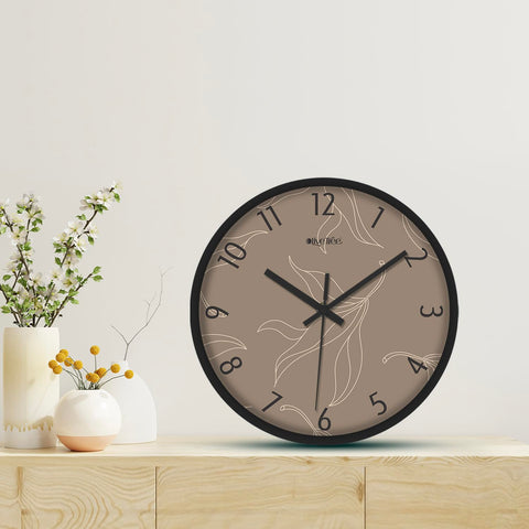 Olive Tree Wall Clock 12" Decorative Latest Plastic Wall Clock Tik-Tok Movement Classic Clock Battery Operated Round Easy to Read for Room/Home/Kitchen/Bedroom/Office/School - 9200