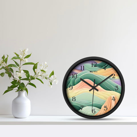 Olive Tree Wall Clock for Living Room, Home, Bedroom Walls, Kitchen, Office, Round Shape Designer Plastic Wall Clock for Home Decor, 12- inch,30 x 30 cm -9295