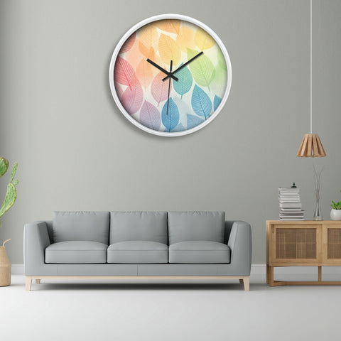 Olive Tree Wall Clock for Living Room, Home, Bedroom Walls, Kitchen, Office, Round Shape Designer Plastic Wall Clock for Home Decor, 12- inch,30 x 30 cm -9330