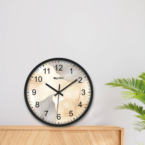 Olive Tree Wall Clock 12" Decorative Latest Plastic Wall Clock TIK-Tok Movement Classic Clock Battery Operated Round Easy to Read for Room/Home/Kitchen/Bedroom/Office/School - 9082