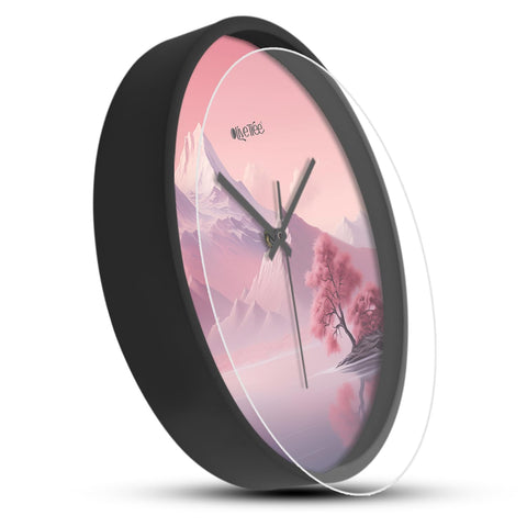 Olive Tree Wall Clock for Living Room, Home, Bedroom Walls, Kitchen, Office, Round Shape Designer Plastic Wall Clock for Home Decor, 12- inch,30 x 30 cm -9311