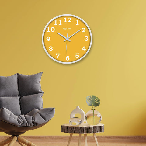 Olive Tree® Wall Clock 12" Silent Quartz Decorative Latest Multicoloured Wall Clock Non-Ticking Classic Clock Battery Operated Round Easy to Read for Room/Home/Kitchen/Bedroom/Office/School - 9008