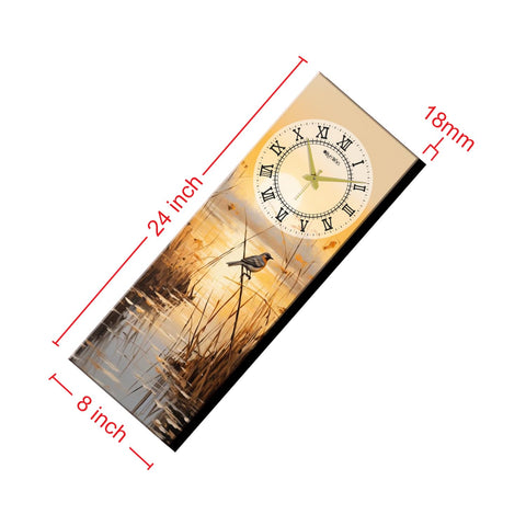 Olive Tree Wooden Wall Clock Decorative Latest Wall Clock Silent Movement Classic Clock Battery Operated Easy to Read for Room/Home/Kitchen/Bedroom/Office/School -1134G