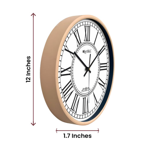 Olive Tree Wall Clock for Living Room, Home, Bedroom Walls, Kitchen, Office, Round Shape Designer Plastic Wall Clock for Home Decor, 12- inch,30 x 30 cm -9405